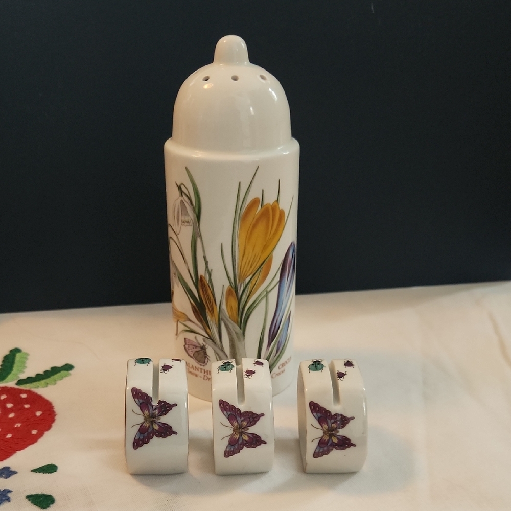 Floral and Butterfly Ceramic Table Setting